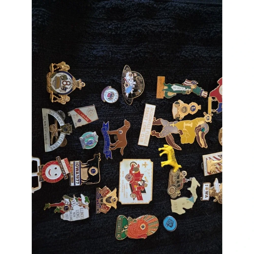 Vintage Lot Of 33 Lions Club Pins